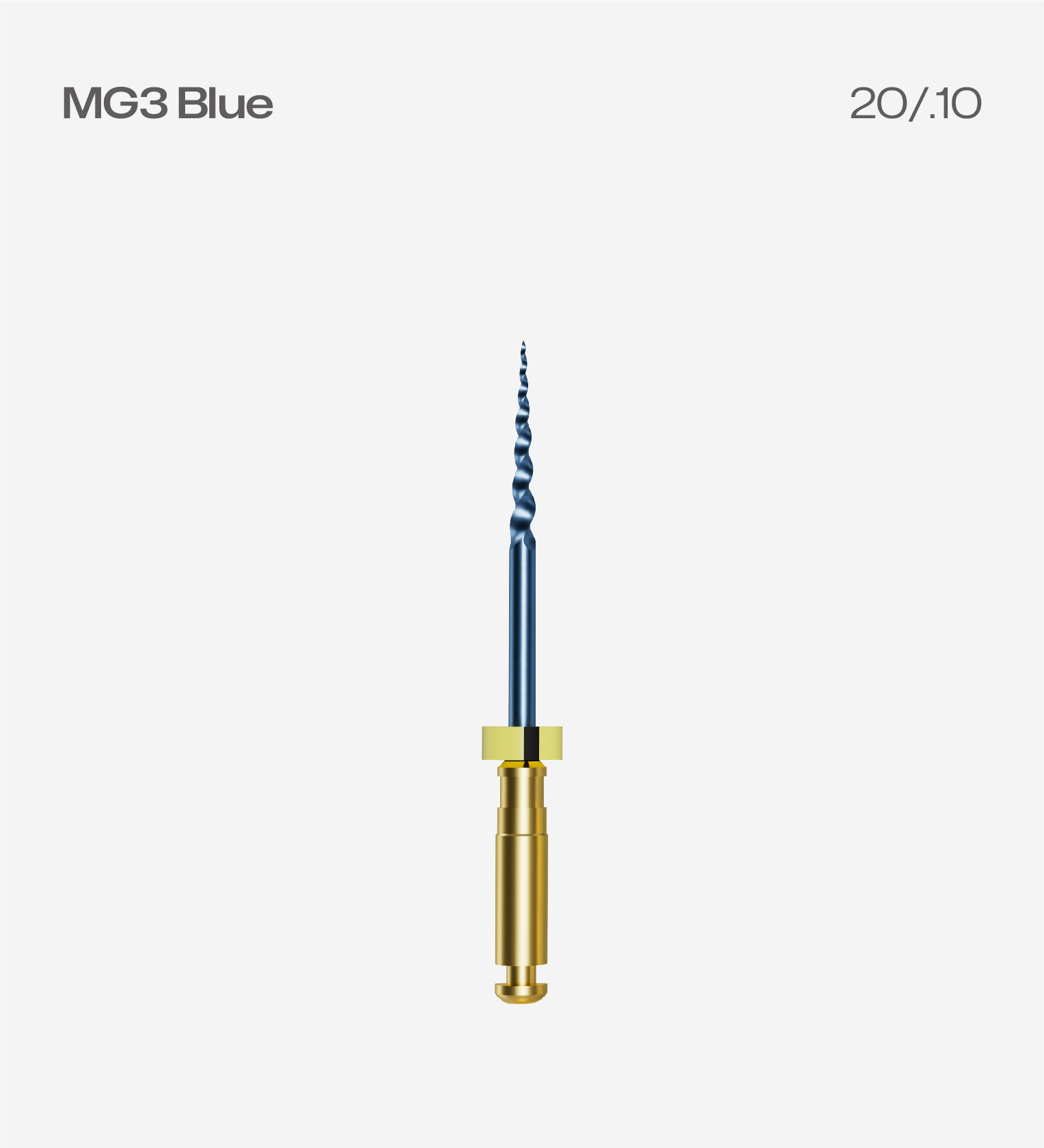 Perfect MG3 Blue 19mm #SV 20/.10, 6pcs/pack, Endodontic Rotary Files