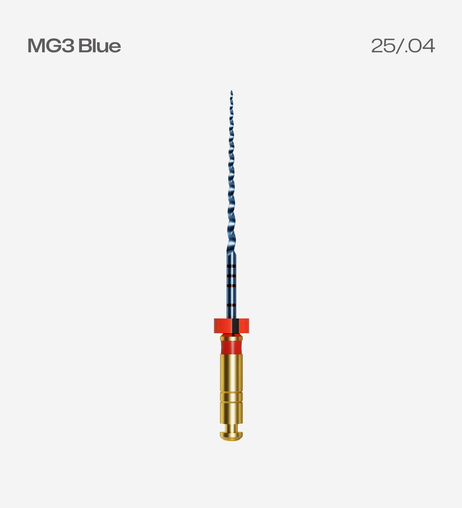 Perfect MG3 Blue 21mm #G2X 25/.04, 6pcs/pack, Endodontic Rotary Files