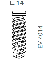 B&B DENTAL IMPLANT DURAVIT EV, d. 4 L. 14mm, EV-4014