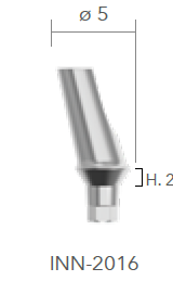 B&B TITANIUM PROSTHETIC COMPONENTS CONEXA, ANGLED ABUTMENT 15° H=2 d. 5 + SCREW, INN-2016