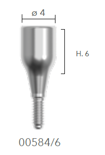 B&B HEALING COMPONENTS DURA-VIT SLIM, HEALING SCREW H=6 FOR SLIM IMPLANTS, 00584/6 