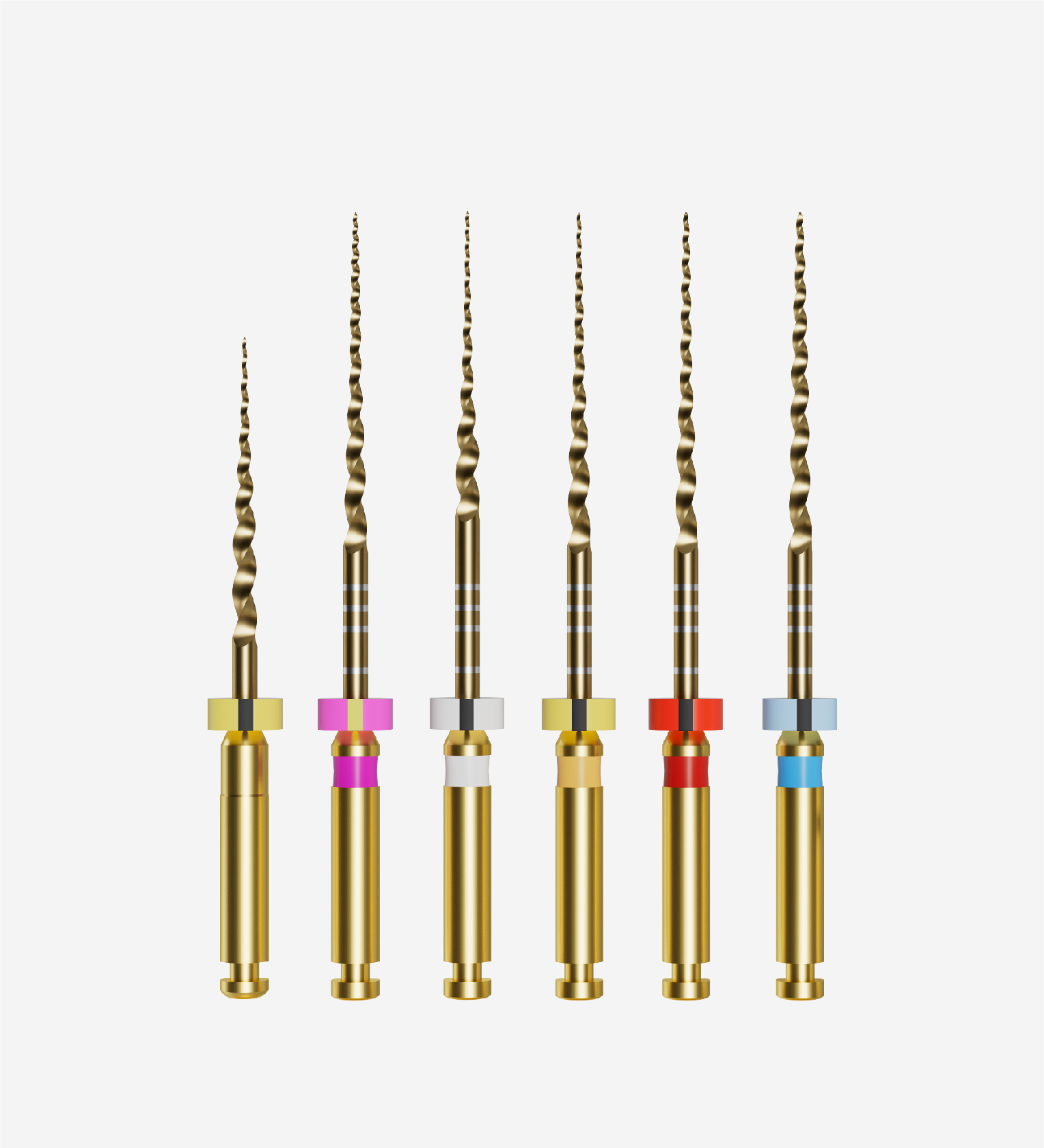 Perfect TG6 21mm #V0-T3 19/.04, 18/.02, 20/.04, 20/.07, 25/.08, 30/.09, 6pcs/pack asstd., Endodontic Rotary Files