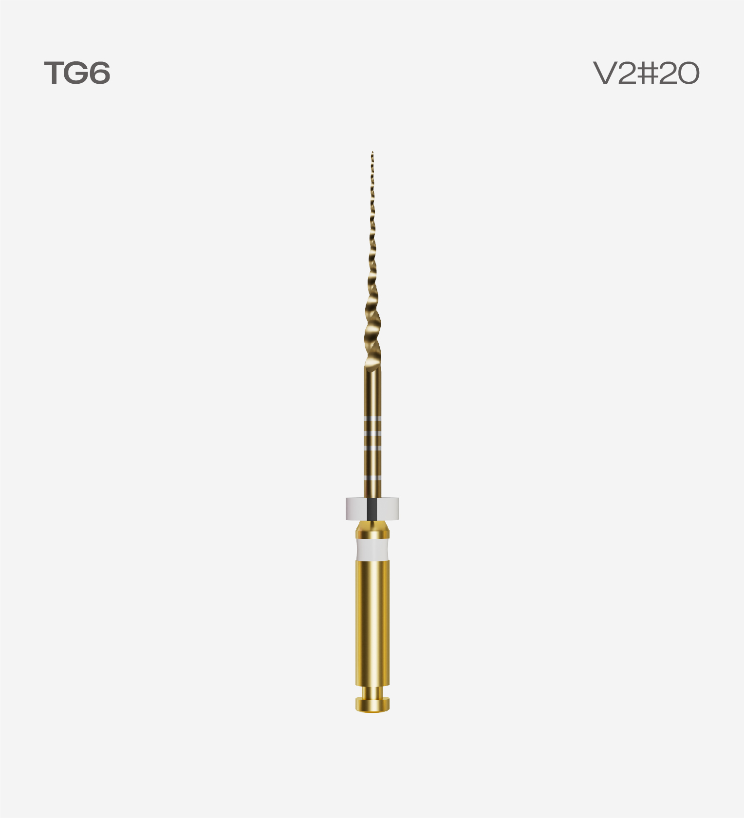 Perfect TG6 25mm #V2 20/.04, 6pcs/pack, Endodontic Rotary Files