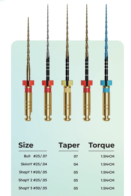 Perfect Retreaty Kit 25mm (25/.07, 25/.04, 20/.05, 25/.05, 30/.05) Assorted, 5pcs/pack , Endodontic Rotary Files