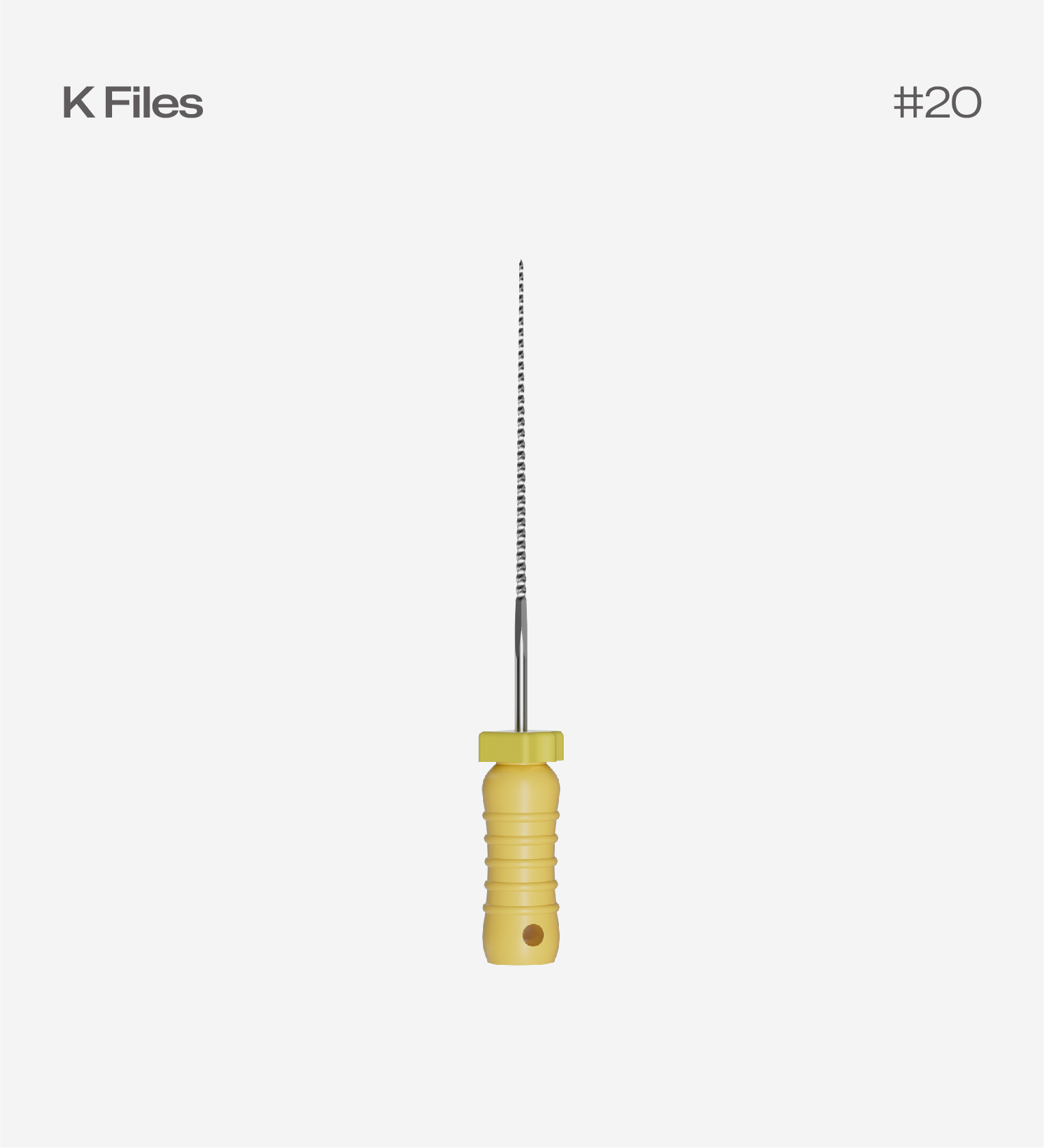 Perfect K Files 31mm #20, 6pcs/pack, Endodontic Hand Files