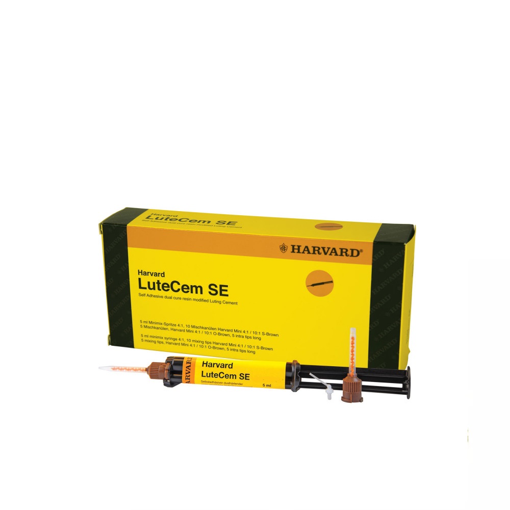 Harvard LuteCem SE, self-adhesive dual cure resin-modified luting cement, White opaque, 5ml minimix syringe - 7081107