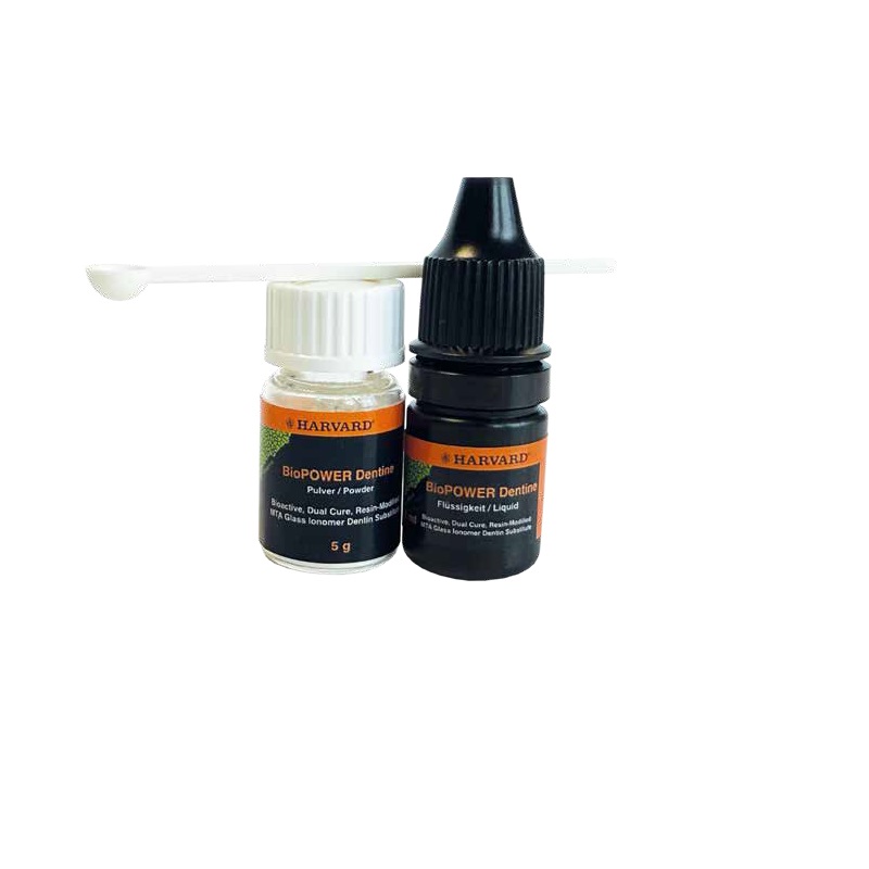 Harvard BioPOWER Dentine, bioactive, dual cure MTA-modified composite-hybrid dentin, Universal, 5g powder + 3ml liquid - 7071411