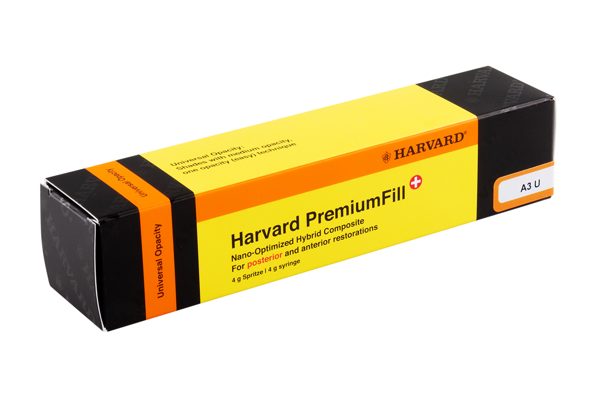 Harvard PremiumFill Plus, nano-optimized hybrid composite A3 U, Universal Opacity, 4g syringe - 7082302