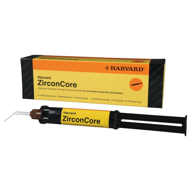 Harvard ZirconCore, dual cure core build-up A3, 5mlx10 mixing tips, 10 intra tips long - 7083600