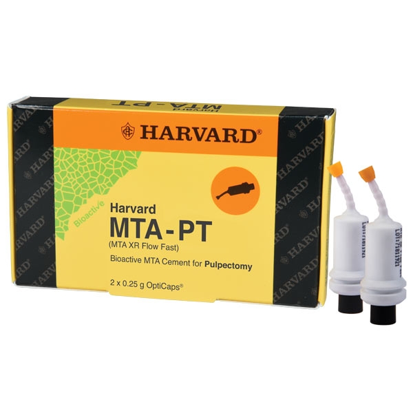 Harvard MTA-PT, fast cure, reinforced radiopaque MTA cement in capsules, 2x0.25g OptiCaps - 7081512 