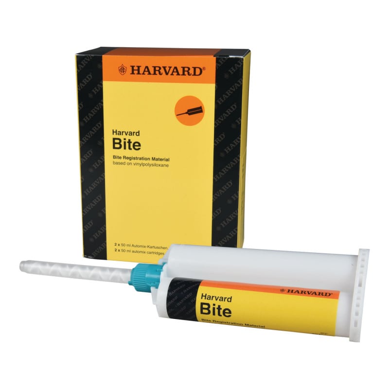 Harvard Bite, bite registration material based on vinyl polysiloxane, 2x50ml cartridges, 12 mixing tips - 7083700 