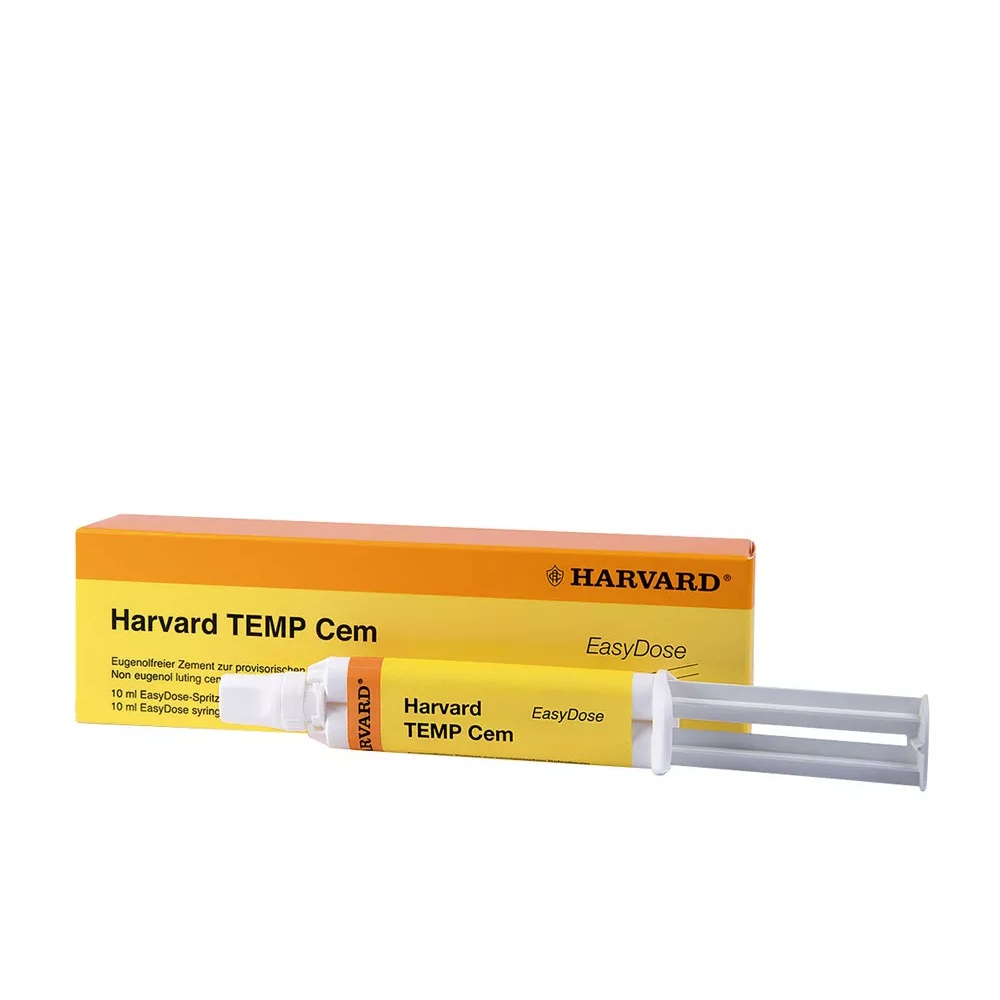 Harvard TEMP Cem EasyDose, eugenol-free temporary luting cement in a dosing syringe, 10ml syringe - 7081103 